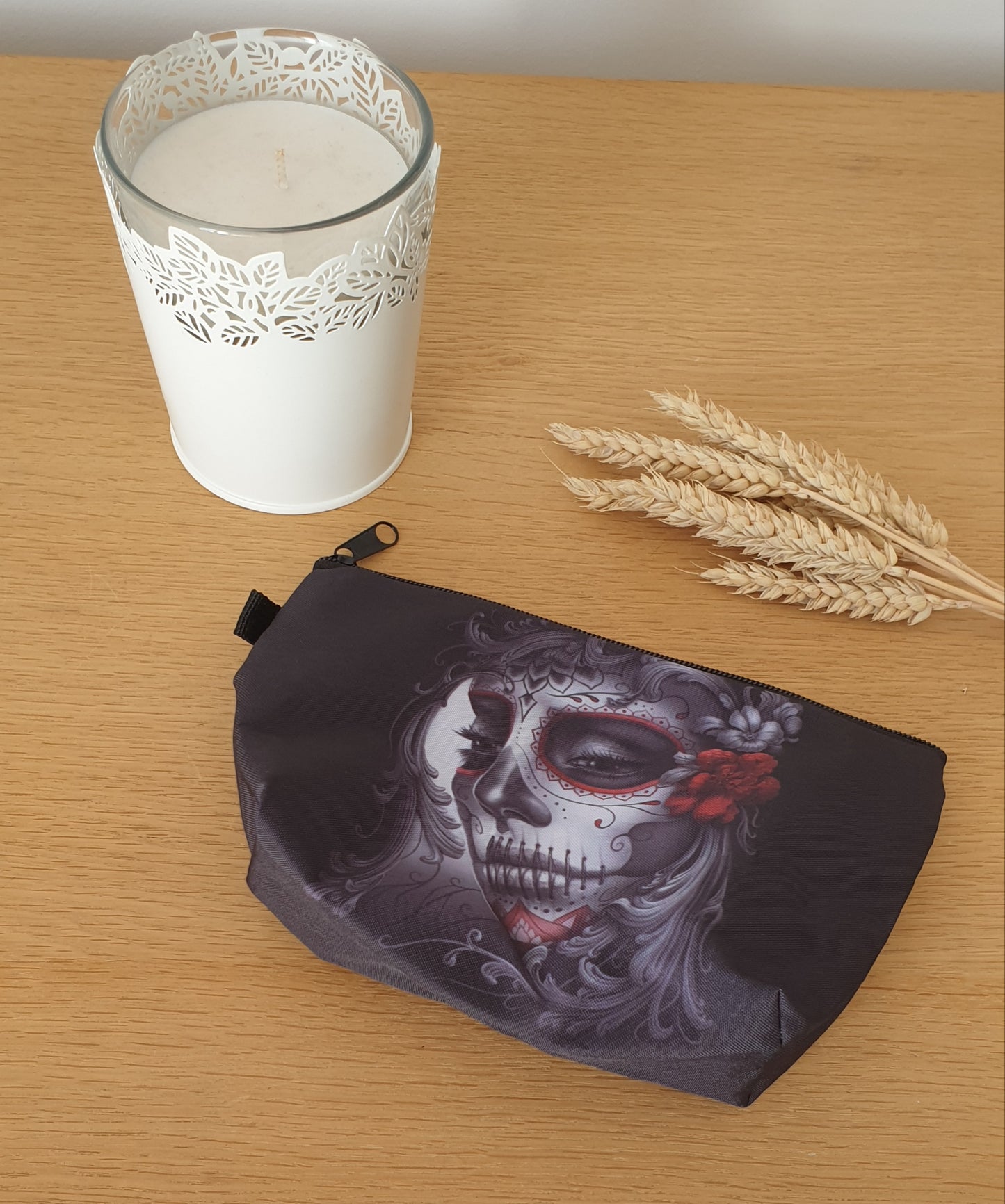 Cosmetic makeup bag Skull and calavera