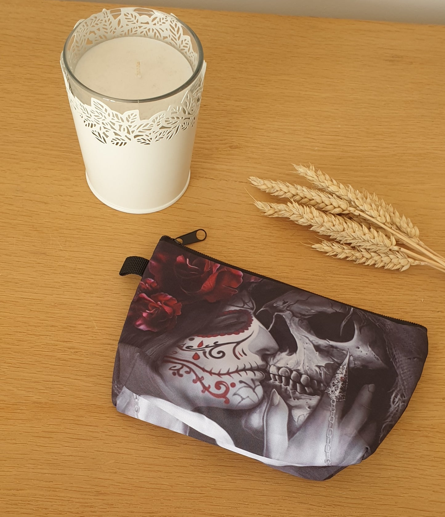 Cosmetic makeup bag Skull and calavera