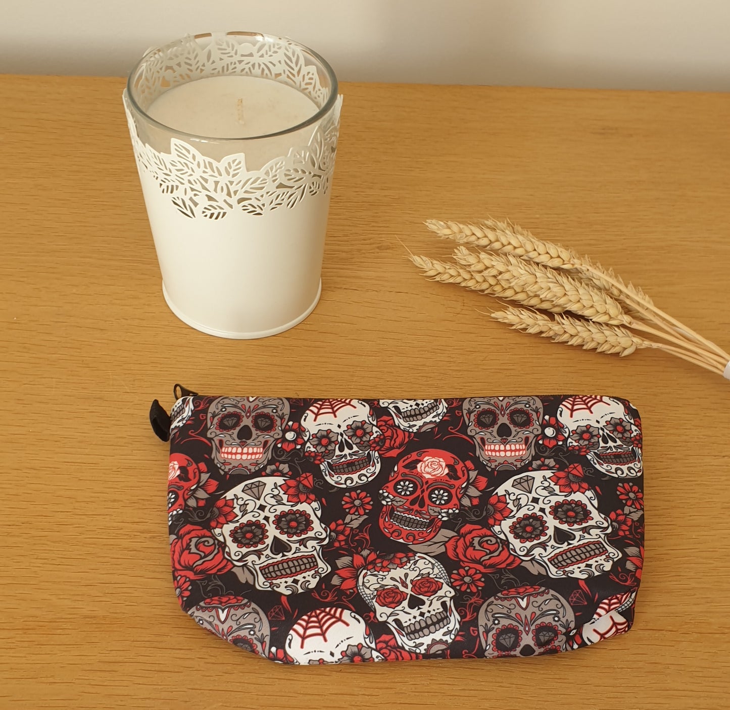 Cosmetic makeup bag Skull and calavera