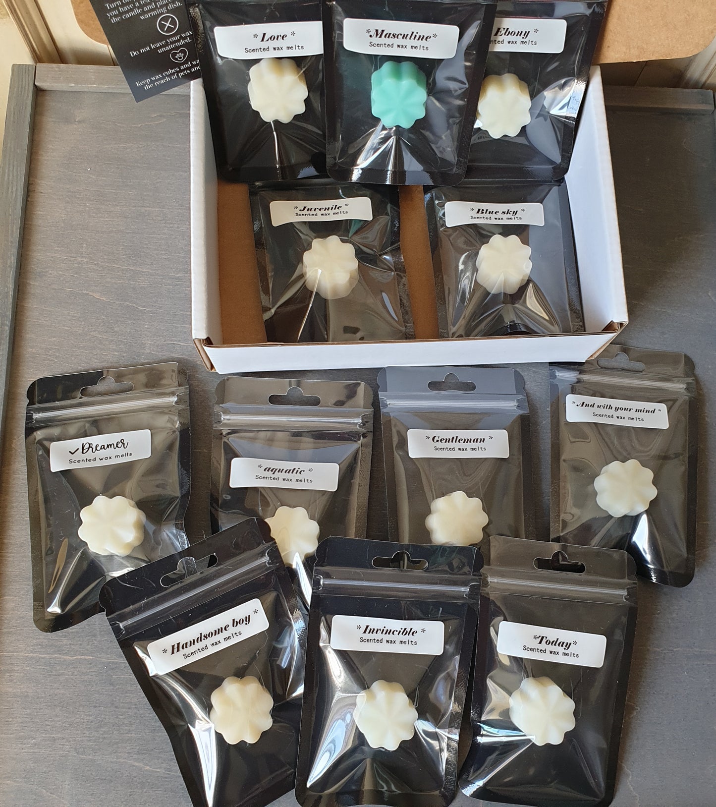 Scented wax melts luxury fragrance for men box x12