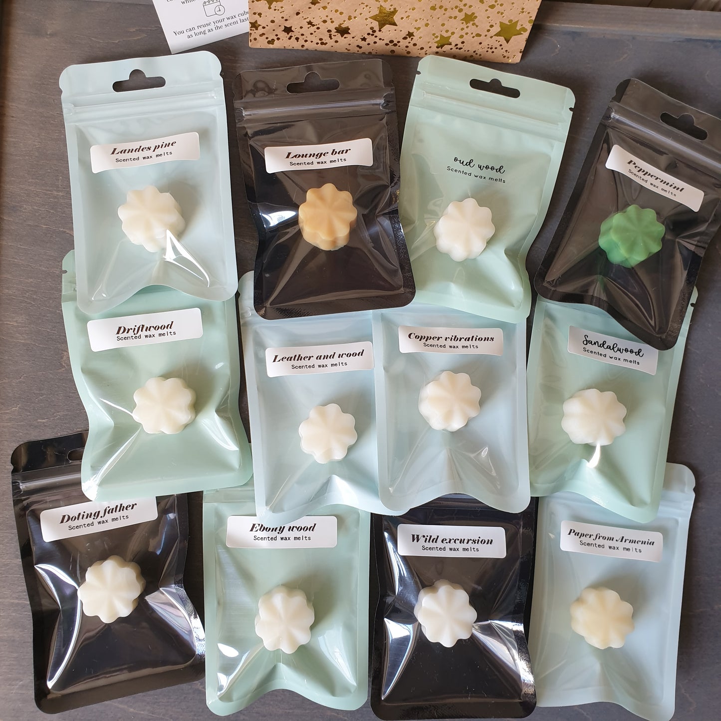 Scented wax melts masculine fragrance box x12