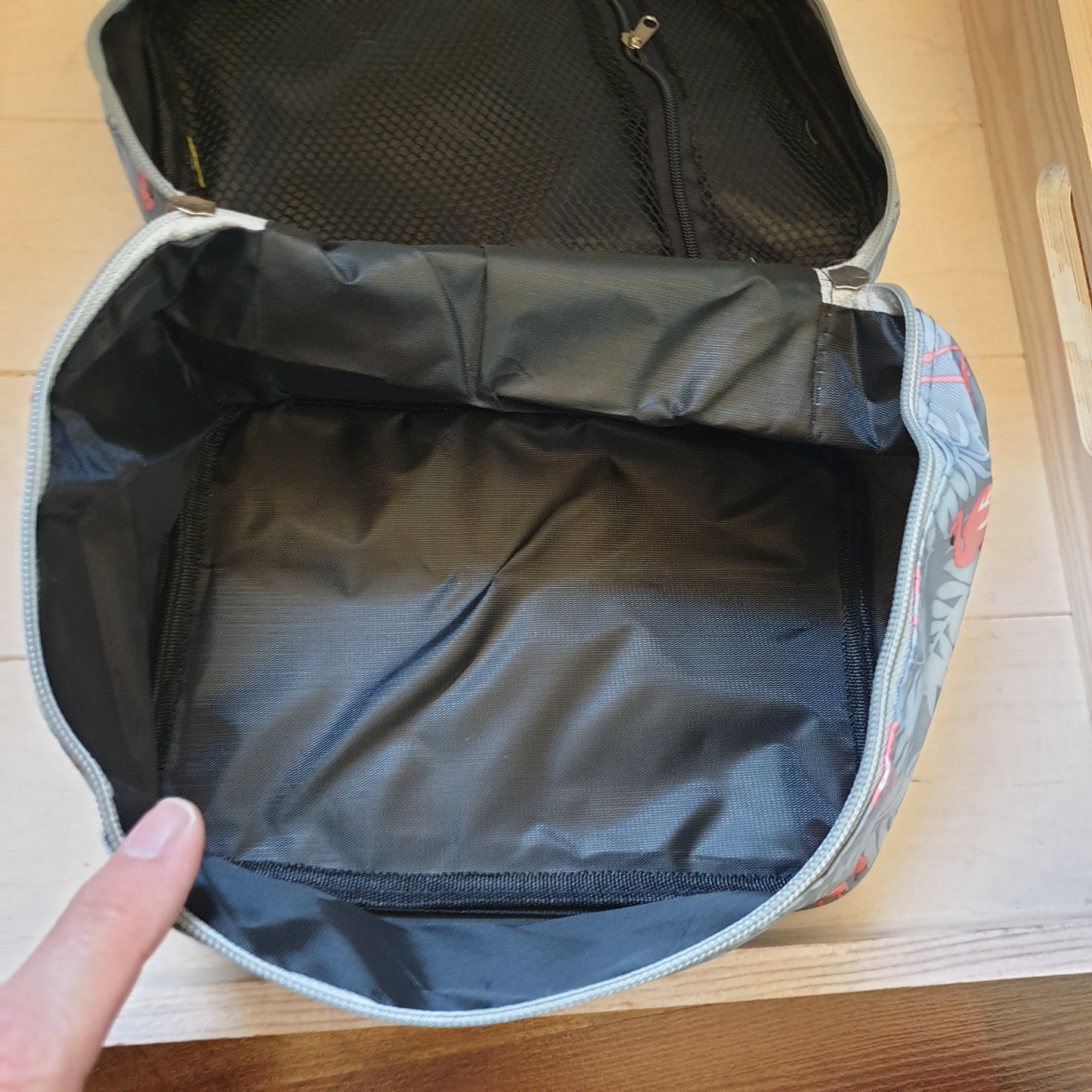 Small toiletry bag or makeup. New in plastic bag. about 6" x 8" x 5"