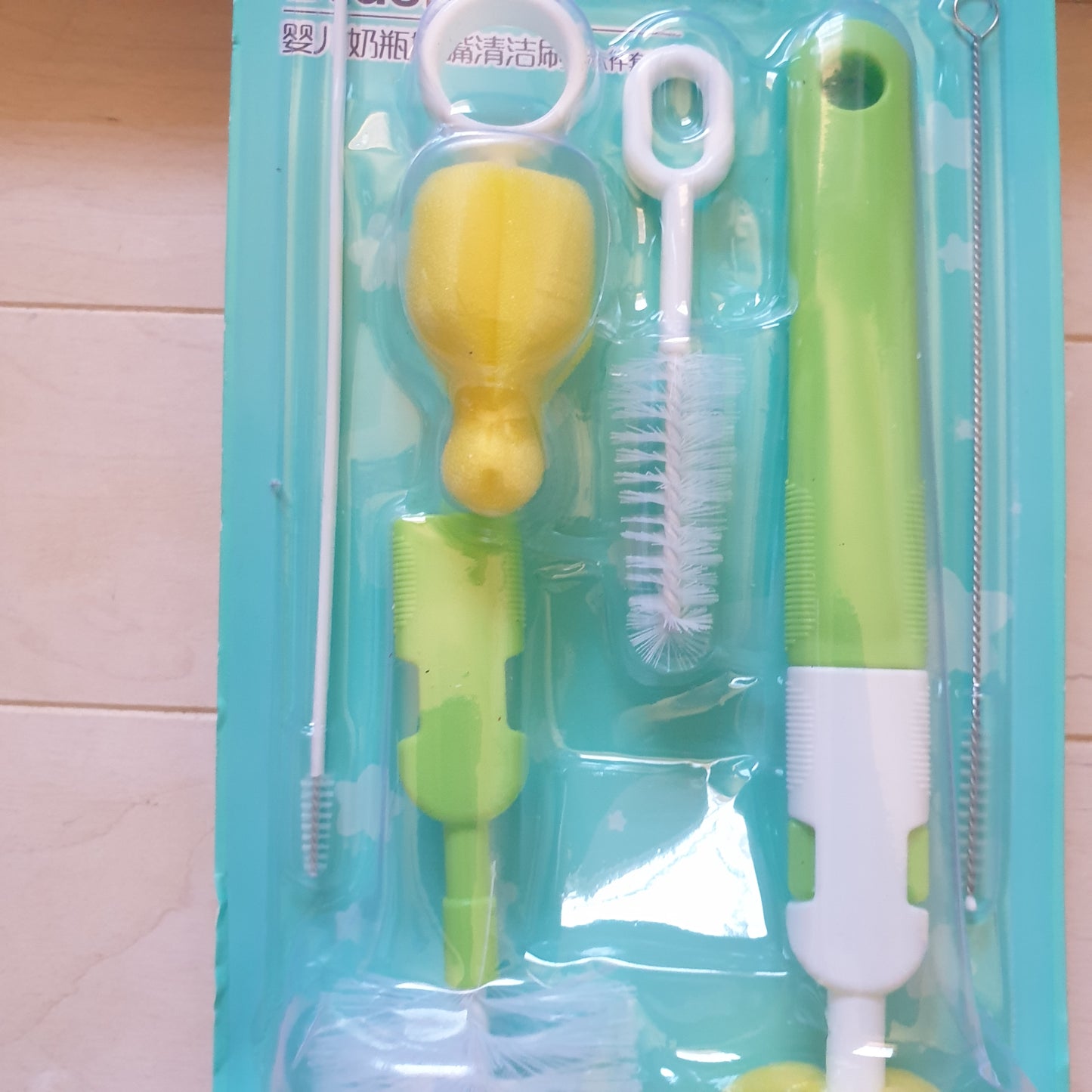 Baby bottle cleaning brush set