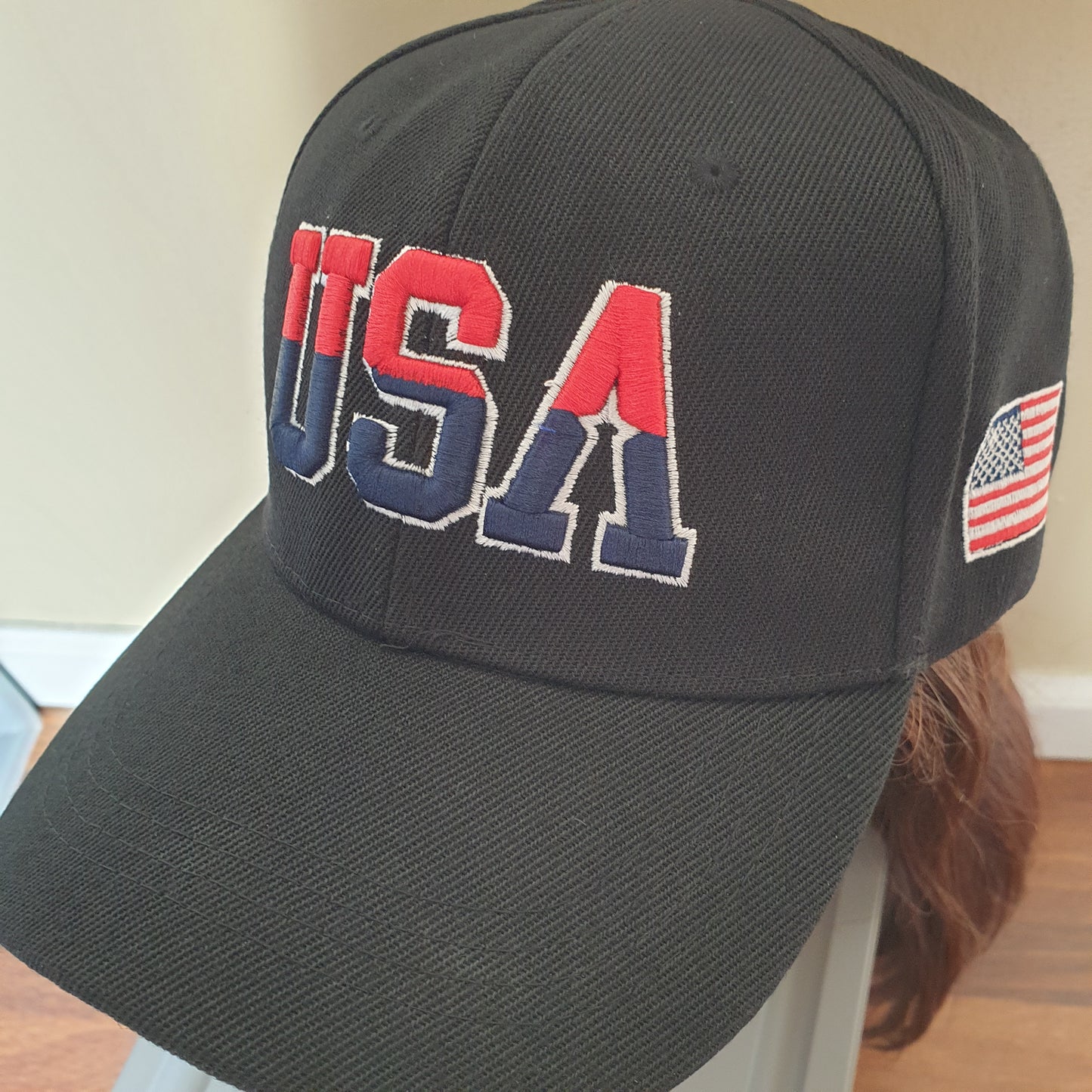 Adjustable black cap USA