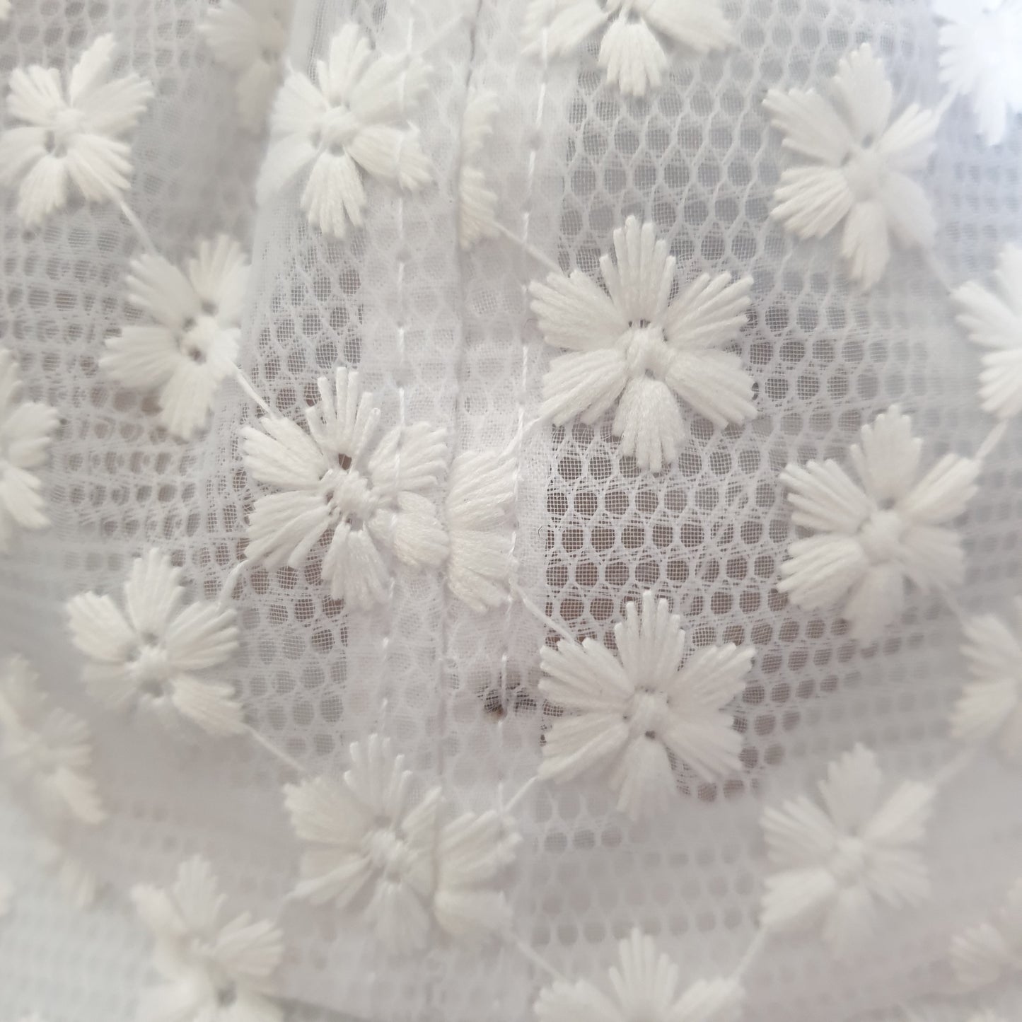 Adjustable white cap flower lace Defect