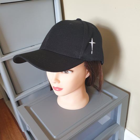 Adjustable black cap cross drop