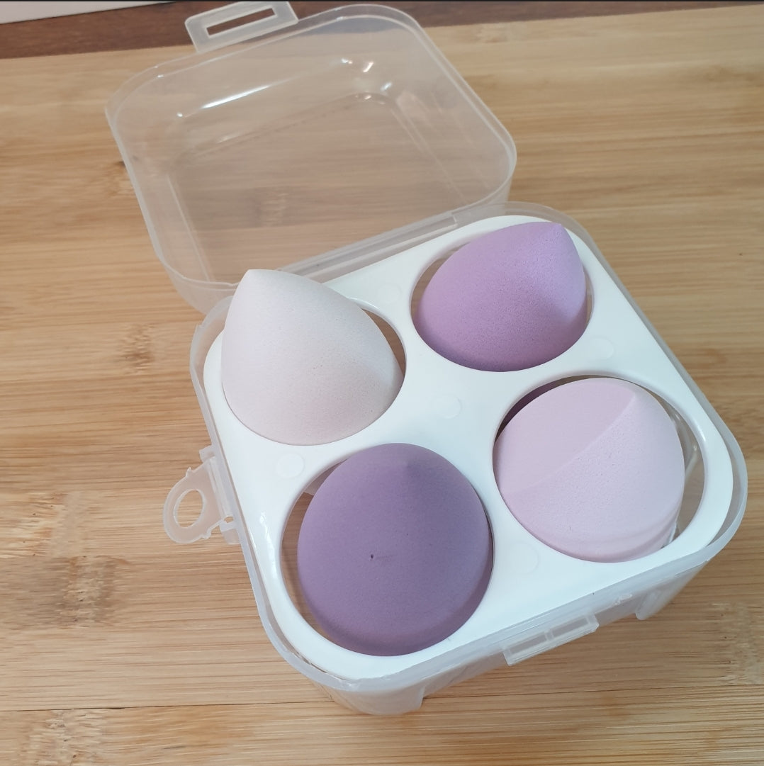 Makeup sponges x4 purple defects