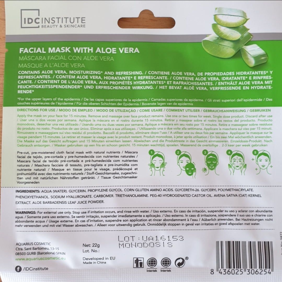 Aloe vera face mask