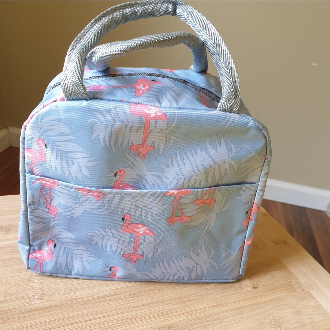 Flamingo cooler lunch bag with defects