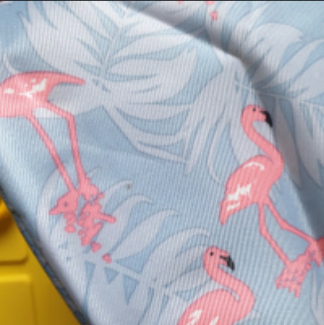 Flamingo cooler lunch bag with defects